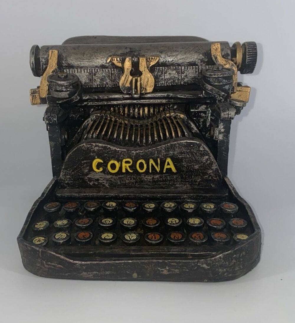 Typewriter CORONA style Black Coin / Piggy Bank Retro Vintage